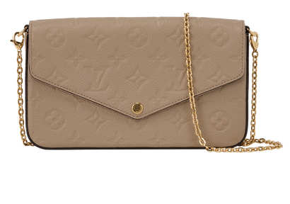 Felicie Pochette, &pound;930, Handbags, Taupe, Leather, Front view